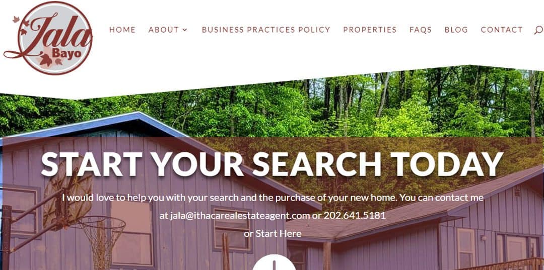 WordPress Design Project – Ithaca Real Estate Agent